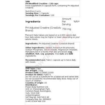 San Ph Modified creatine San